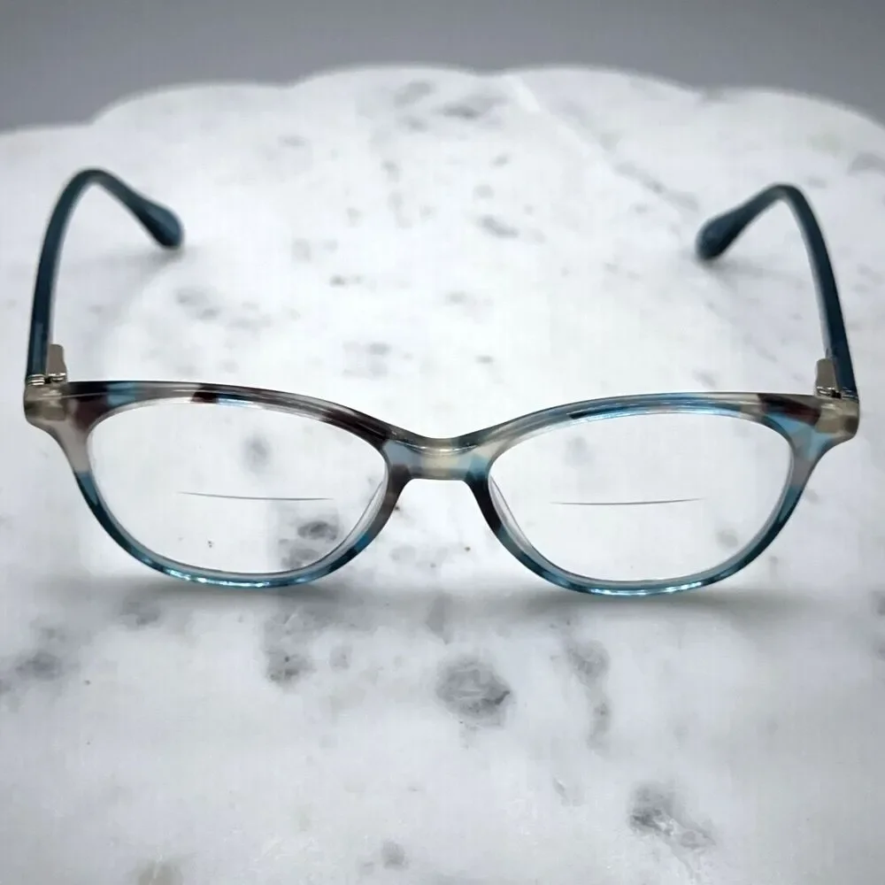Lilly Pulitzer Bobbie TE Teal Blue Tort Marble Eyeglasses Frames Only 49-15-135